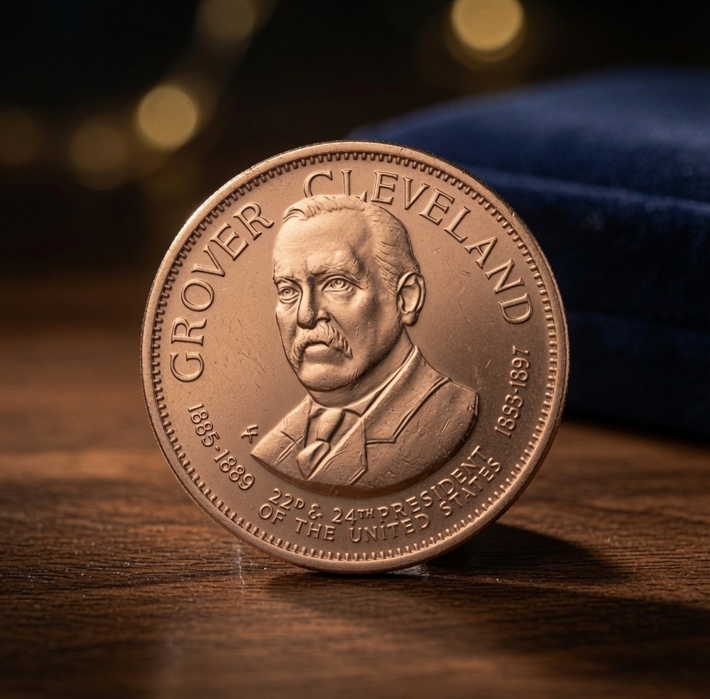 Grover Cleveland 22nd 24th President 1885-1897 Bronze Commemorative Medal Token